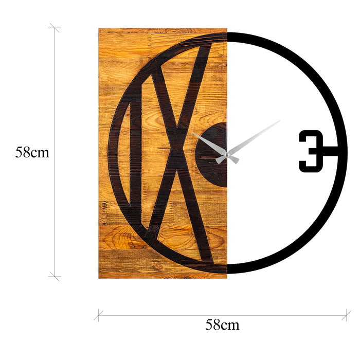 Wallity Wooden Clock 24 Nogal y Negro Wallity Wooden Clock 24 Nogal y Negro